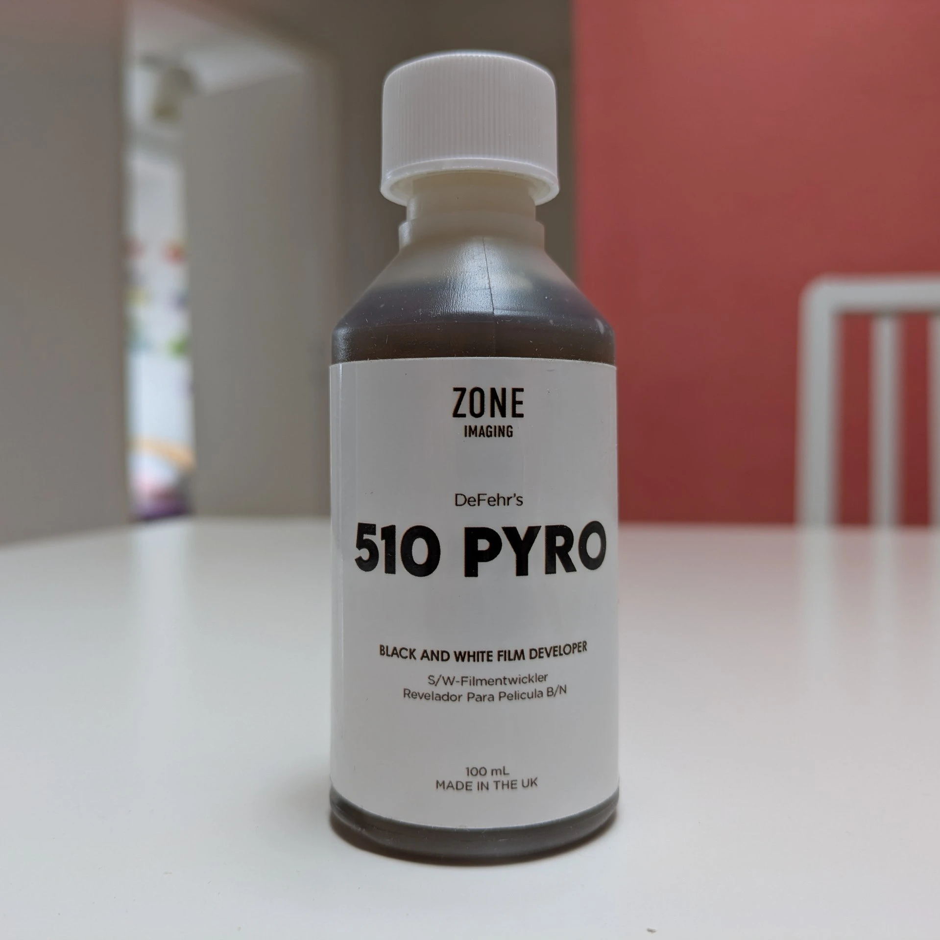 eine flasche DeFehr’s 510 PYRO ein entwickler für s/w filme