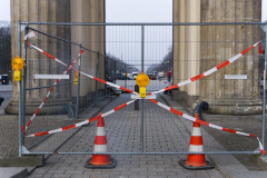 Absperrband am Brandenbuger Tor