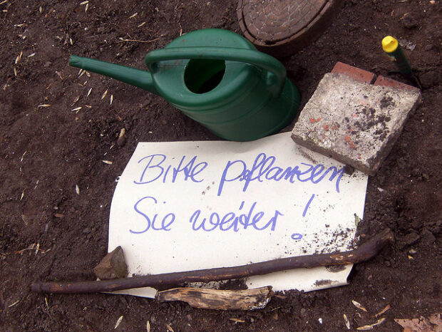 Pflanzanweisung im BÃ¼rgerpark (April 2009)