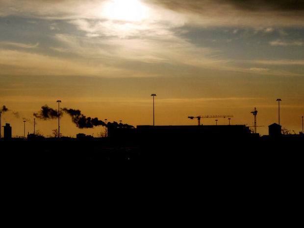 Sonnenaufgang am Velodrom (November 2009)