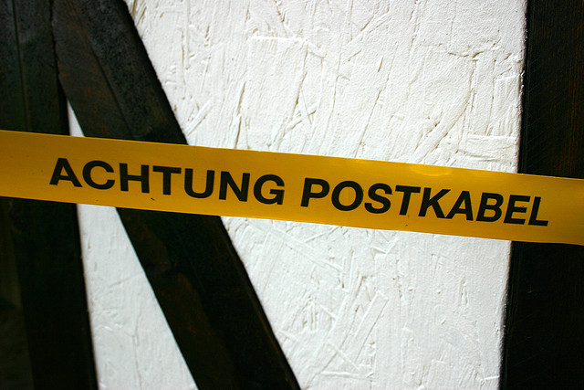 Achtung Postkabel (Thüringen im Juli 2006)