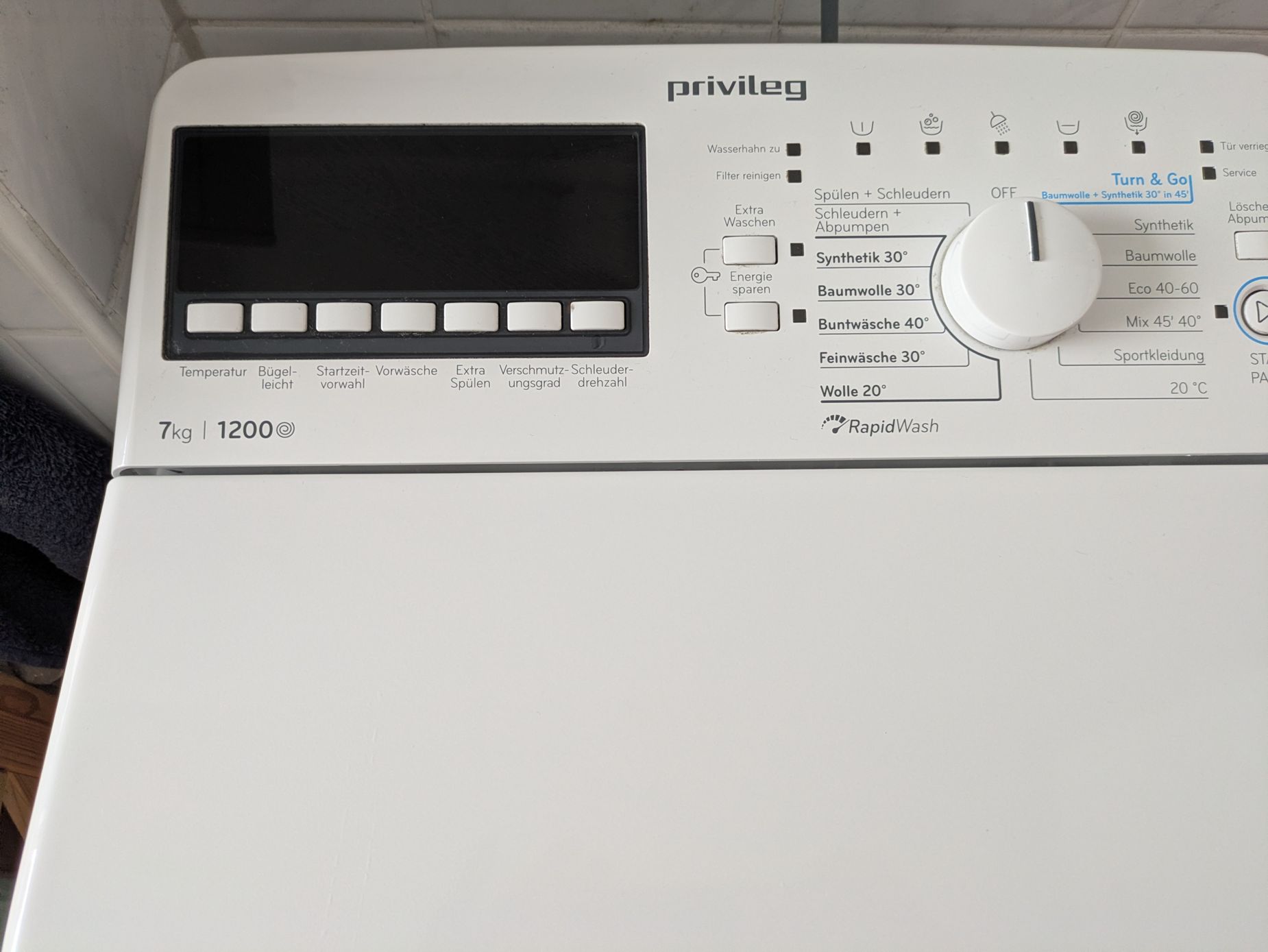 reparierte Waschmaschine