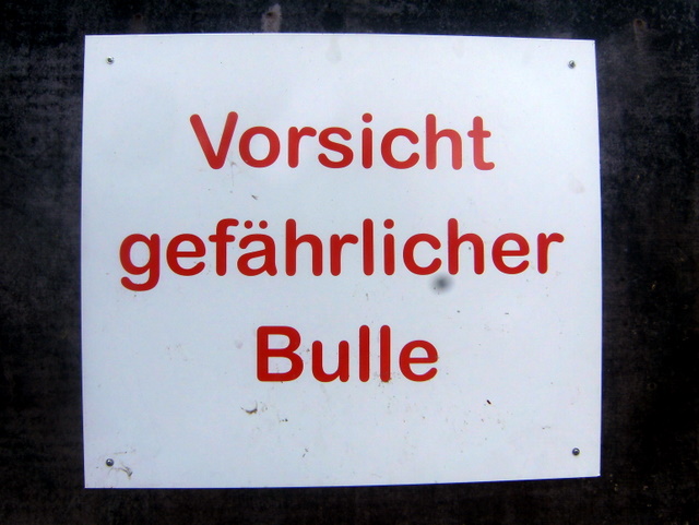 warnung auf dem biohof in brodowin (juni 2011)